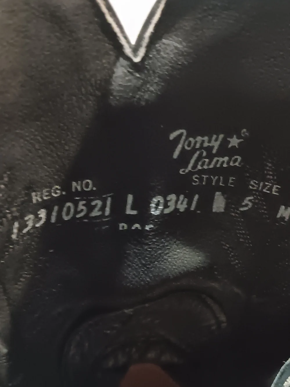 Tony Lama Black Leather Cowgirl Heeled Boots - Picture 7 of 7